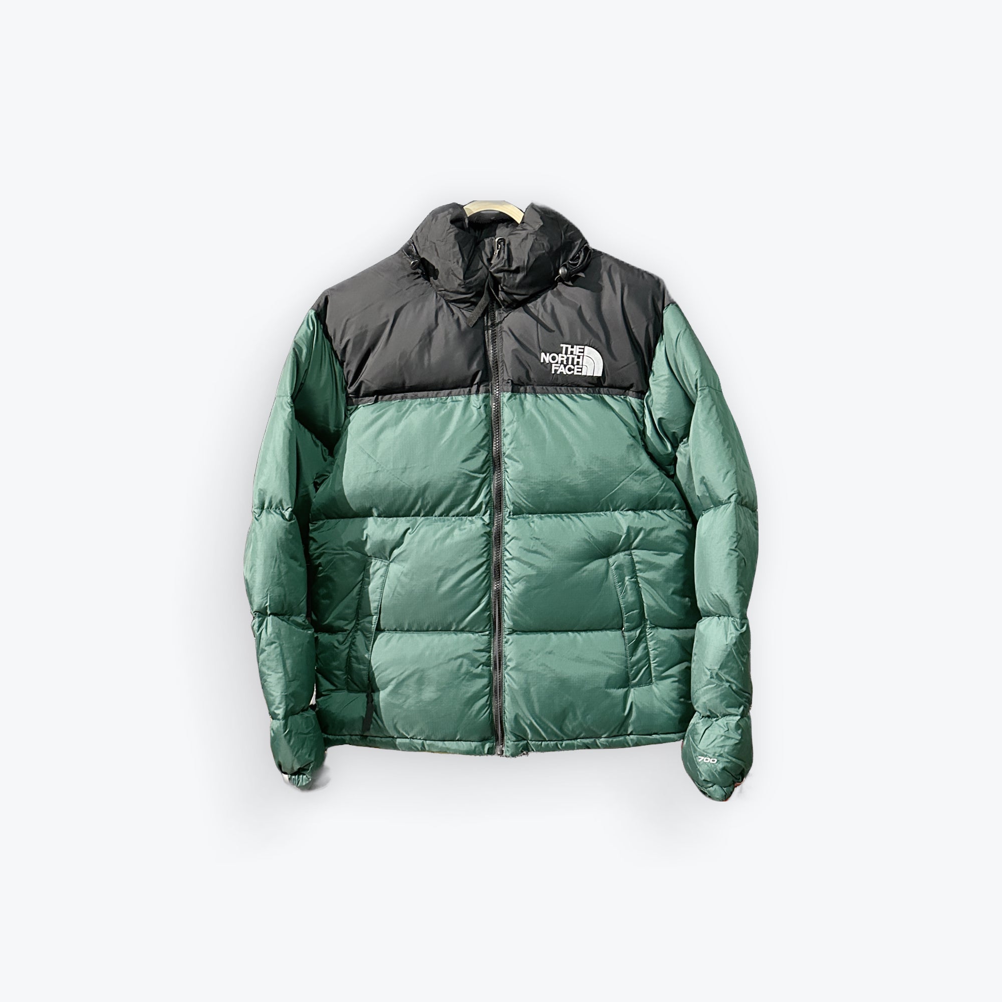 Green north face puffer jacket hotsell